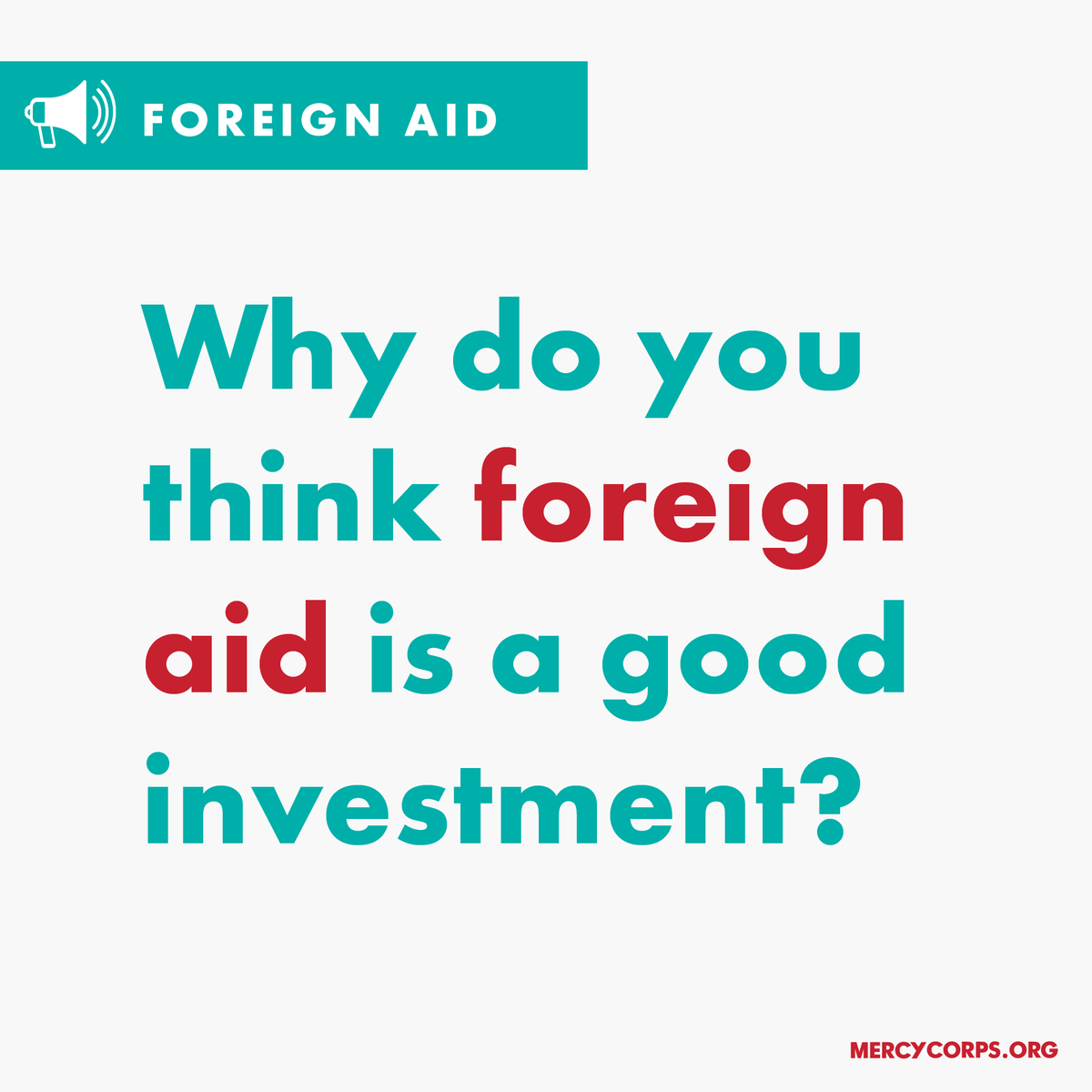 mercycorps's tweet photo. #ForeignAid often addresses the root causes of conflicts: violence, poverty, hunger, and lack of opportunity—preventing the need for expensive military interventions and making communities safer and more prosperous. #ProtectAid https://t.co/Jks7yO0wEX