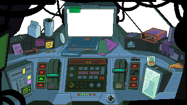 A peek into the inside of a UNFP Pilot Trainer. This is the cleanest one in flight school. #starrmazer #gamedev #indiedev #pixelart #adventuregames