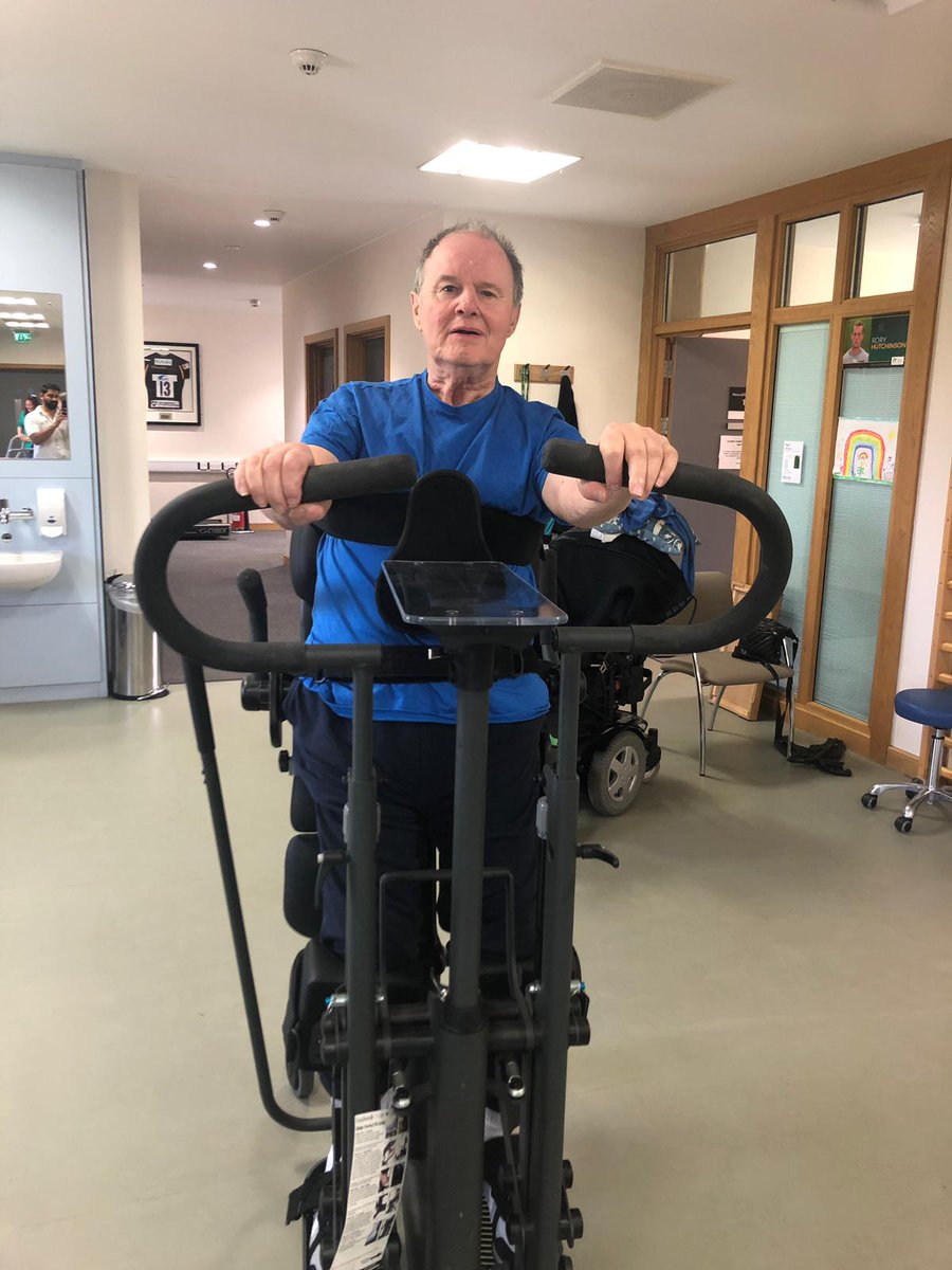 PhysioFunction's tweet photo. Colin enjoyed his time in the EasyStand Glider. This was the first time Colin had stood for a very long time and the EasyStand was a great re-introduction to standing - instead of just passive standing this was ACTIVE standing! https://t.co/UEv8obFjZr #EasyStand https://t.co/DiO8BCmcx5