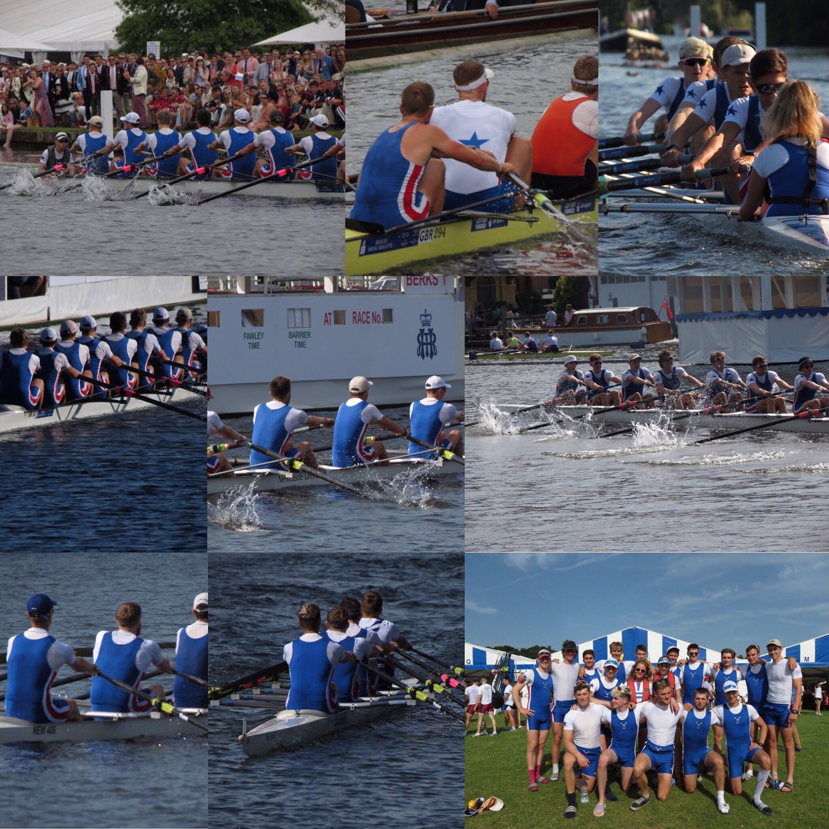 NUBCBlueStar's tweet photo. Newcastle University was one of two programs to qualify three eights into the Temple Challenge Cup alongside the Prince of Wales Quad. 
•
To the Blue Star class of ‘19, grazie mille e buona fortuna.  To all those returning in September...#inangelowetrust
•
#hrr2019 #bluestar https://t.co/tYVVN5t6kF