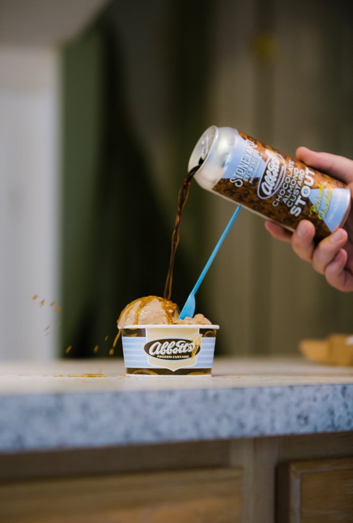 Stoneyardbrew's tweet photo. The rumors are true...IT’S BAAAACCCKKK!!! Abbott’s Chocolate Almond Custard Stout returns next week. Details to follow... https://t.co/fxV174N9iQ