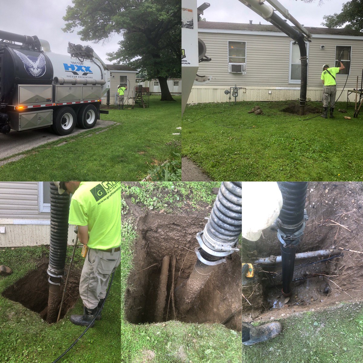 HawkDaylighting's tweet photo. Excavation to expose a water leak for repair. 
@ Slinger WI
#hawkconstruction #construction  #vactruck #vactor #vactorhxx  #vactormanufacturing #hydrovac #hydroexcavation #excavation #excavate #hydraulics #hawk #teamhawk #hawkcrew #gettingitdone #safedigging #hawktuff #truvac https://t.co/JbPxVCnLHF