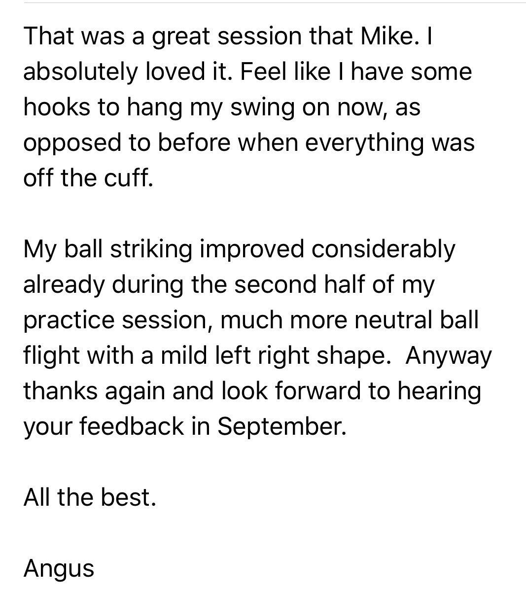 MNGolfCoach's tweet photo. Nice email from a pupil following his first lesson with myself @LGALytham as we made a swingpath change from 10* in-to-out to just 1* in-to-out resulting in a really tight shot dispersion!! #golf #golfcoach #lessonswork https://t.co/LrkqlEYAcW