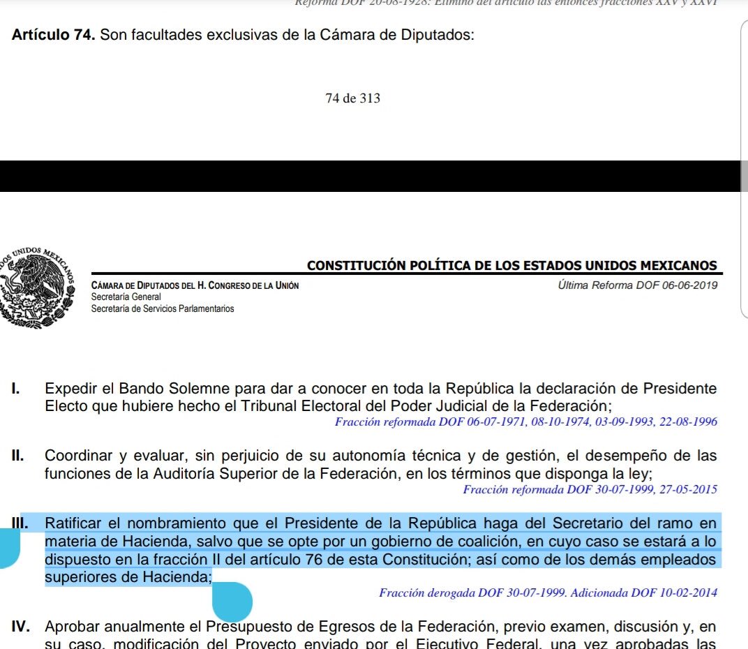 JCRomeroHicks's tweet photo. ⚠️ Nuevamente el presidente @lopezobrador_ se equivoca, él no puede nombrar a un nuevo Secretario de Hacienda, mediante un videomensaje, su nombramiento tiene que ser ratificado en la @Mx_Diputados. https://t.co/0fhyIGakVW