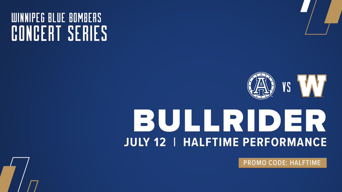 TalkToPOP's tweet image. This Friday night. Cheer on the @Wpg_BlueBombers and catch @bullrider_band at the tailgate party and during halftime!