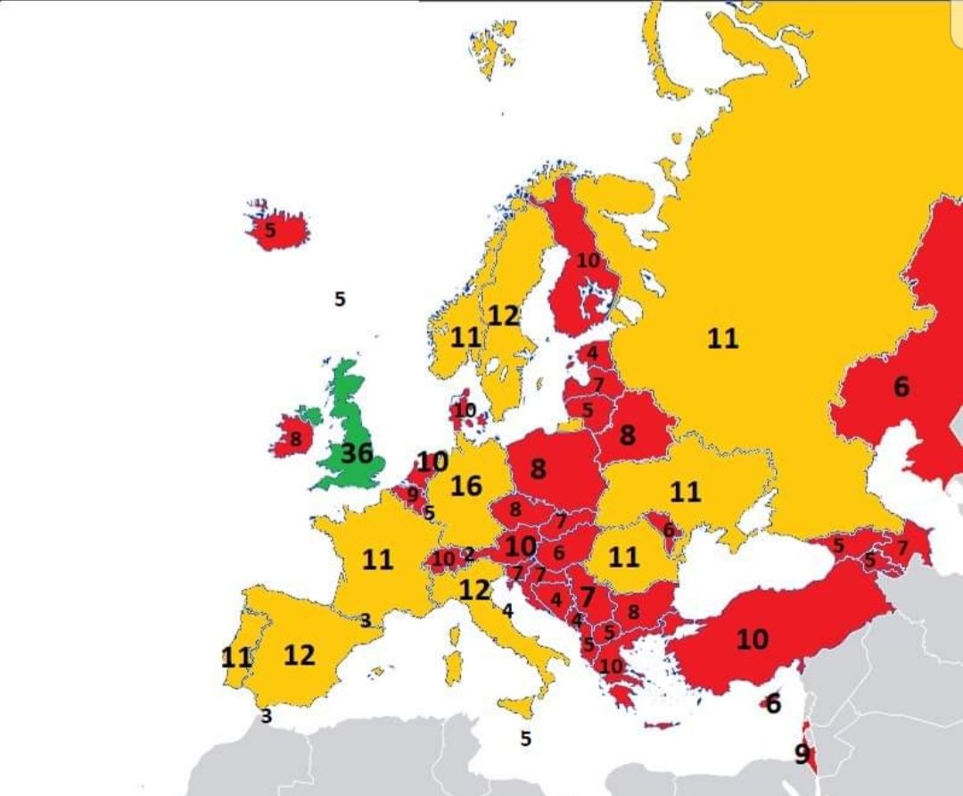 mt_jablonski's tweet photo. Ciekawostka z @mapawka. Ile klubów z danego kraju wyprzedza w rankingu UEFA Piasta Gliwice: 

Anglia 😱 https://t.co/qWcLz22hV7