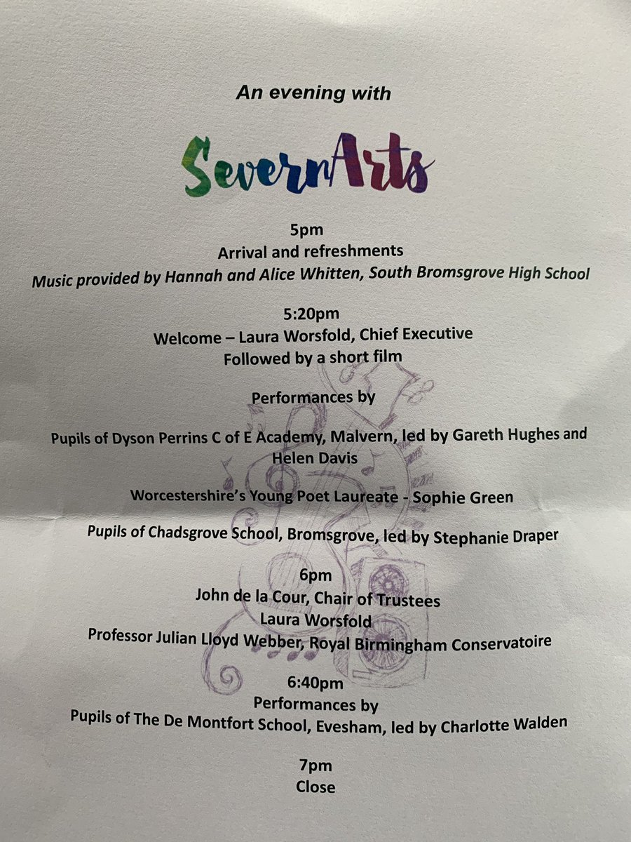 cdriscollwcc's tweet photo. A wonderful celebration of Severn Arts - exciting charitable organisation championing music education for children and young people and support for the arts in Worcestershire. Lovely musical performances and challenge to us all to support this great work https://t.co/VIcZ7gmB0N