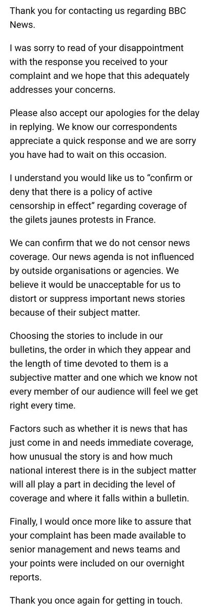bbc_views's tweet photo. It is our sincere Brussels Badcasting Club hope that you're stupid enough to believe this twaddle.

We're not censoring the French Yellow Vest riots.

Dear moi non. https://t.co/uCPLUAdtow