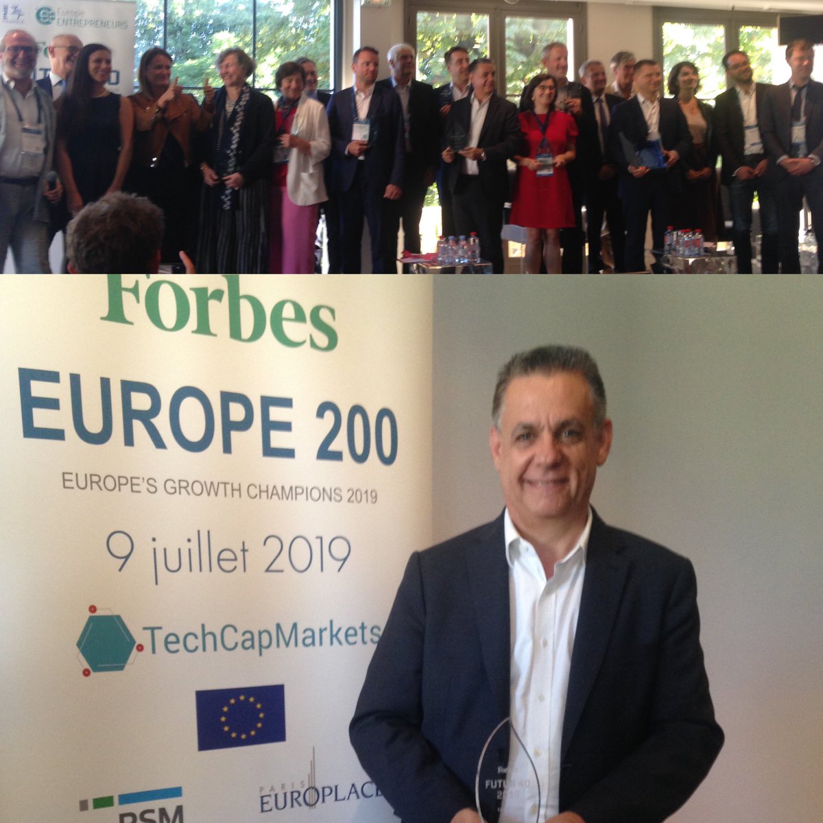 EasyVista_Fr's tweet photo. @EasyVista_fr champion de la croissance 2019 avec @Forbes_fr. Sylvain Gauthier reçoit le Trophée #Futur40 !  #ScaleUp #EuropeEntrepreneurs @PMEFinance https://t.co/1Iq5fRAnrP