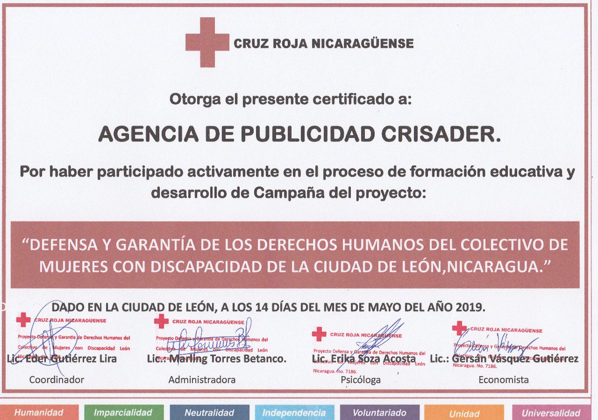 crisadernic's tweet photo. Muchas gracias a ➕ Cruz Roja Nicaragüense Filial Leon por este genial reconocimiento 😎 y tan noble labor que desarrollamos en conjunto con excelentes resultados 👏👏👏👏👏👏👏👏👏👏👏✌️👍 simplemente gracias :P https://t.co/Rc32UOe6Ow