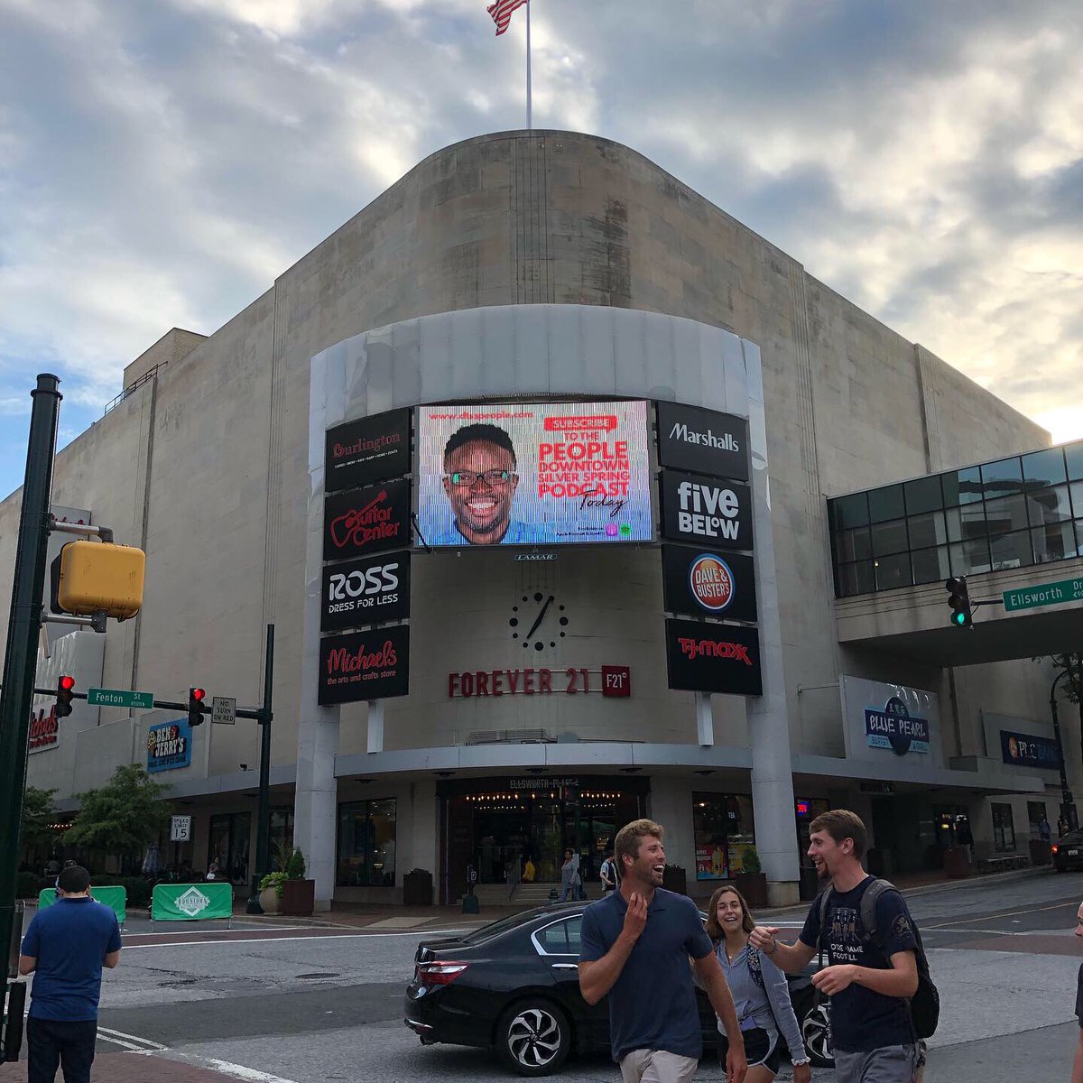 DtssPeople's tweet photo. People Downtown Silver Spring Podcast gets boost with Ads on Silver Spring Mall Jumbotron screens. #dtsspeople #SilverSpring #silverspringlove #podcasting #podcaster #montgomerycounty #MoCoMD #downtownsilverspring https://t.co/dbLYcgq6y8