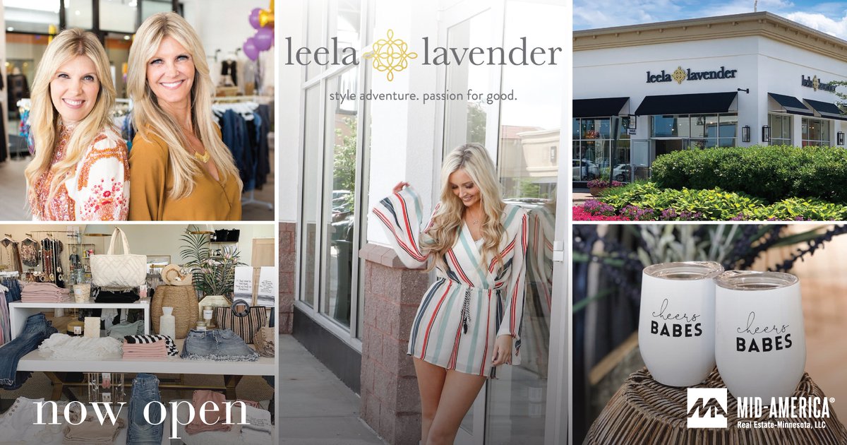 MidAmericaRE_MN's tweet photo. Leela and Lavender now open at The Shoppes at Arbor Lakes in Maple Grove.  Represented by our MN Tenant Rep Team, Stefanie Meyer and Johnny Reimann.  Be sure to check out their beautiful space.  #CRE #Retail https://t.co/0p1AdWYHz8