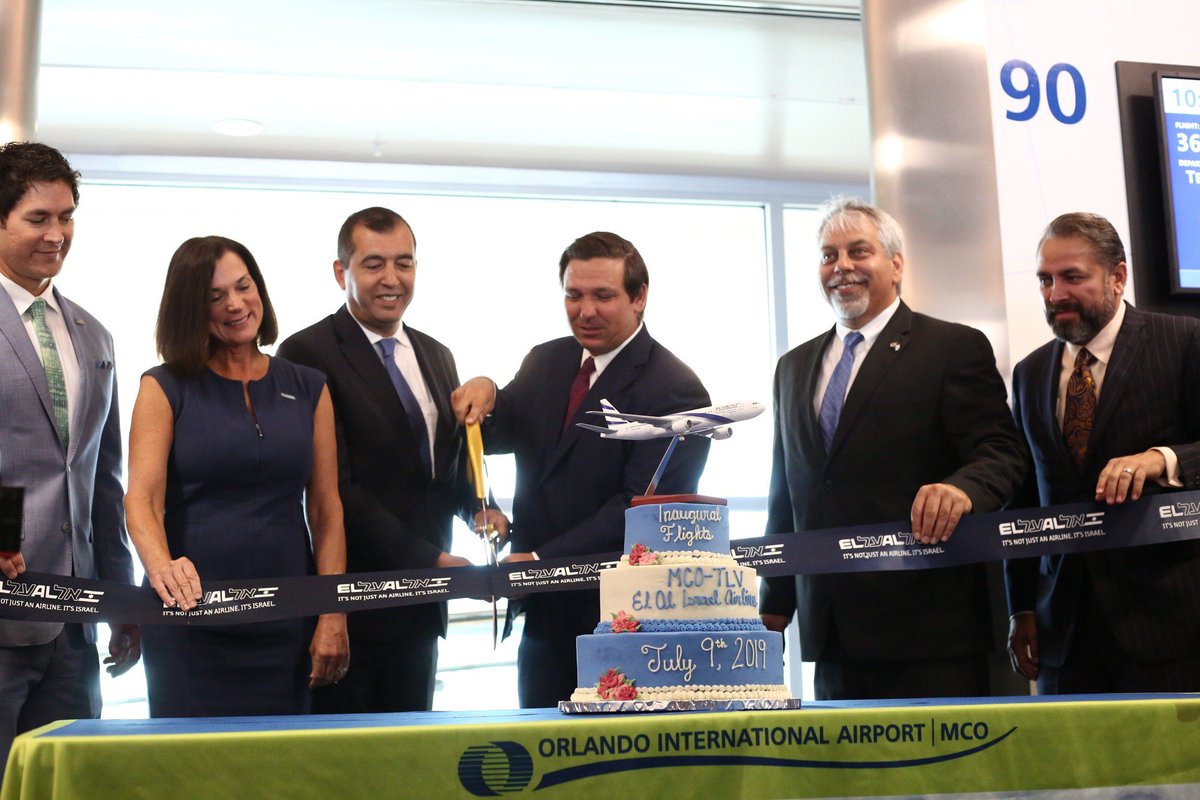Today we celebrated the inaugural <a href="/ELALUSA/">EL AL USA</a> nonstop flight between Orlando and Tel Aviv at <a href="/MCO/">Orlando International Airport</a>! This new route will help attract more visitors to the Sunshine State and will provide exciting new tourism opportunities for both Floridians and Israelis.