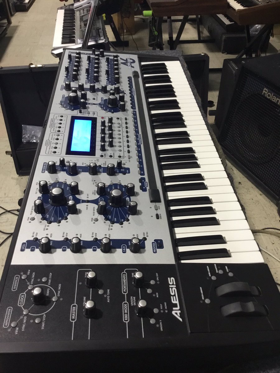 Alesis A6 Andromeda 16 voice polyphonic analog synthesizer with cool blue LCD available at Three Wave Music.
#alesisandromeda #alesisa6 #alesisandromedaa6 #polyphonicanaloguesynthesizer 
#vintageanalog #vintageanalogsynthesizer 
#threewavemusic