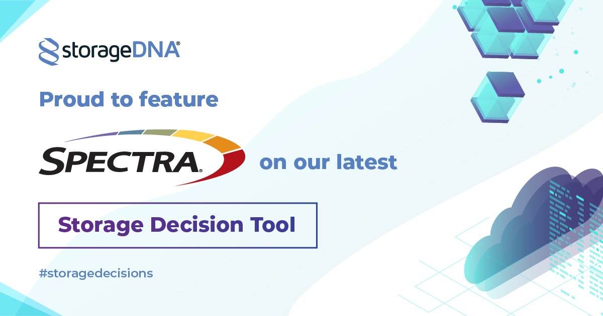 Storage_DNA's tweet photo. We are proud to have our partner @spectralogic on our latest Storage Decision Calculator! https://t.co/q3zAwMXNwv
#StorageDecisions
#StorageCalculator #software #HDD #NAS #SSD #OnPremise #SpectraLogic #data #disk #tape #cloud #tuesday #tuesdaythoughts #tuesdaymotivation https://t.co/gt68oCthOU