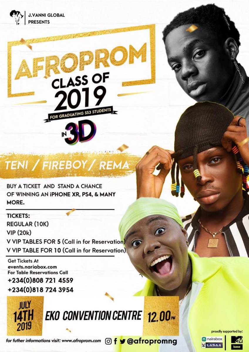 SHEWENZI's tweet photo. Did you know that #AfroProm 2019 is just 5 days away. Nigerian secondary school leavers are in for the treat of their lives. Cc @AfroPromNG https://t.co/d4O2UHGU5q