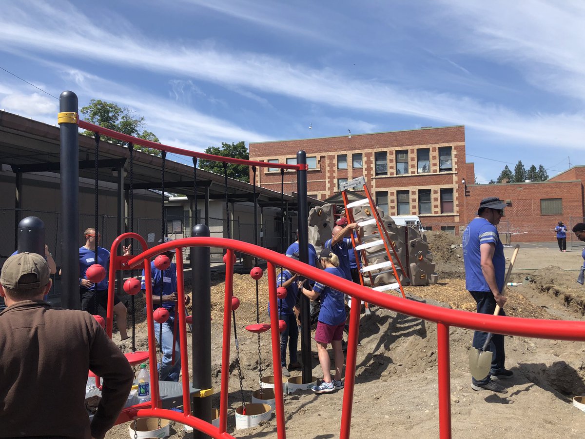 chadefrazier's tweet photo. Playground in Spokane, WA is coming along nicely! #NAESP19 https://t.co/NVDq8yWtV0