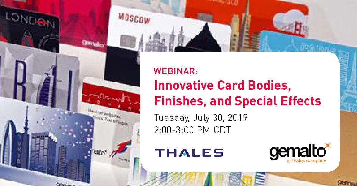 Gemalto_NA's tweet photo. #livewebinar - Cards are still the dominant payment form factor. Join us to learn more about how you can enhance the look and feel of your card products to segment and differentiate. https://t.co/j4L0lJVinH https://t.co/ZV1a4pSe4J