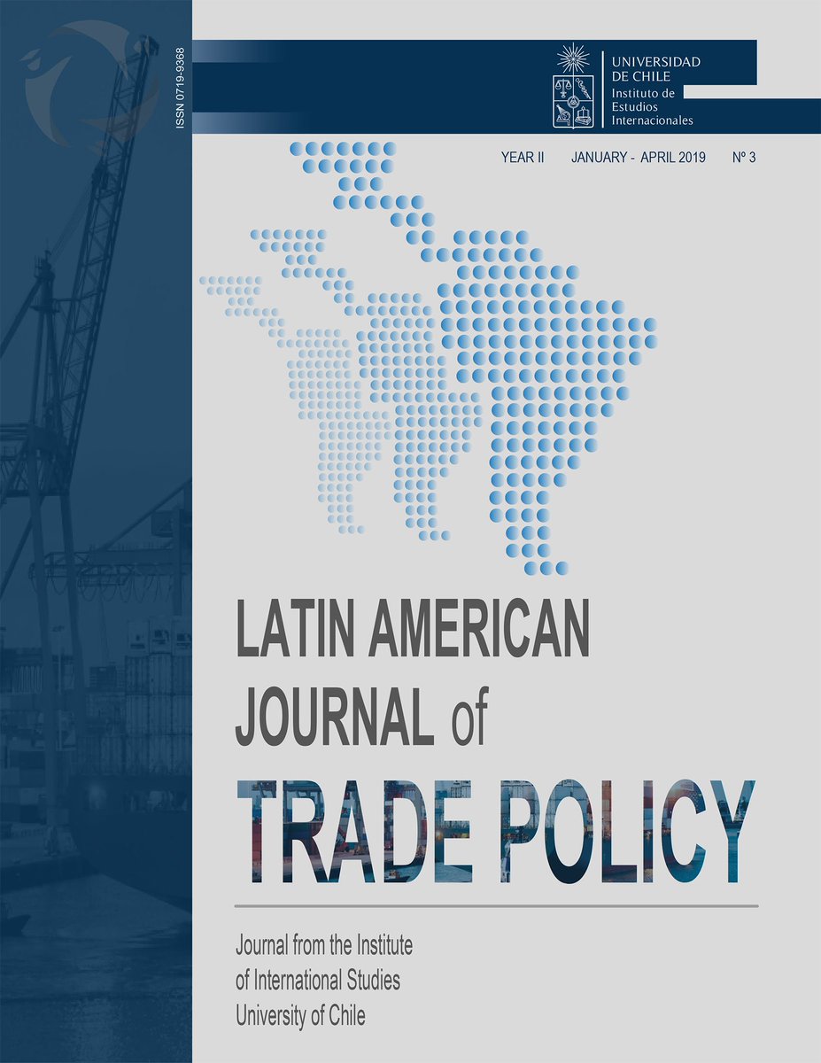 ieiuchile's tweet photo. Hoy hemos sido notificados que el Latin American Journal of Trade Policy ha sido indexado en @Latindex 

Invitamos a todos a enviar sus artículos (español e inglés) sobre integración económica internacional, política comercial e integración desde la región. https://t.co/Ob1Msimikk