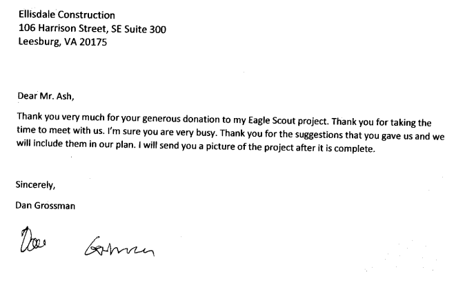Ellisdale_EDC's tweet photo. We love seeing younger generations getting involved in their communities and building lasting relationships! This note came to us from a young Eagle Scout thanking EDC and Kevin Ash for helping him fund a project he was very passionate about! #buildEDC #buildingrelationships https://t.co/F9w6XEVKMN
