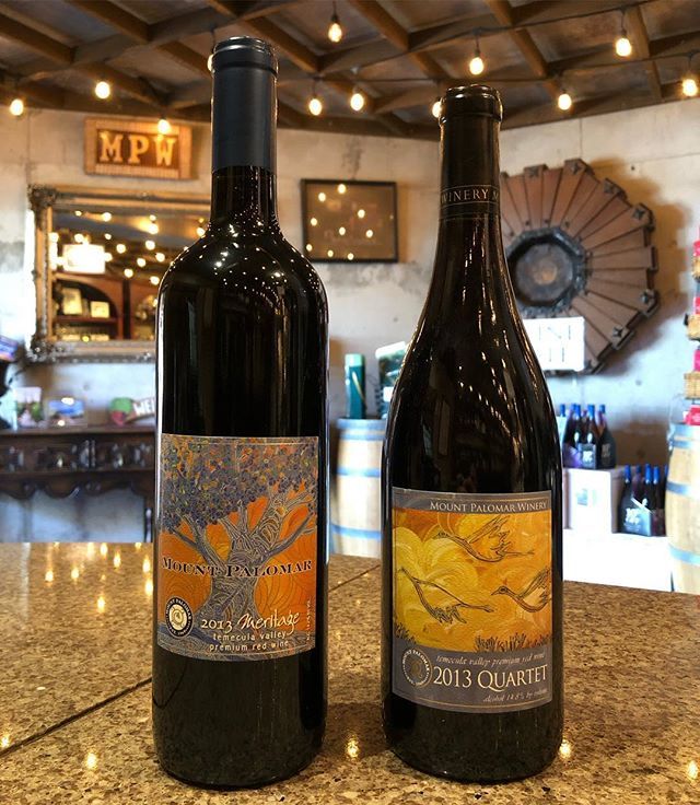 Drop in to Mount Palomar today folks to pick up a bottle of our 2013 Artist Series Meritage or Quartet. Two great wines that are limited in quantity! 🍷

Tap the link in our Profile @mountpalomarwinery to also order online.
.
.
.
.
.
#mountpalomarwine… ift.tt/2XRG2gN
