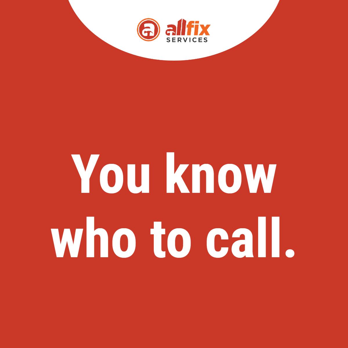 Allfixservices's tweet image. There's only one name you need to know: Allfix.
