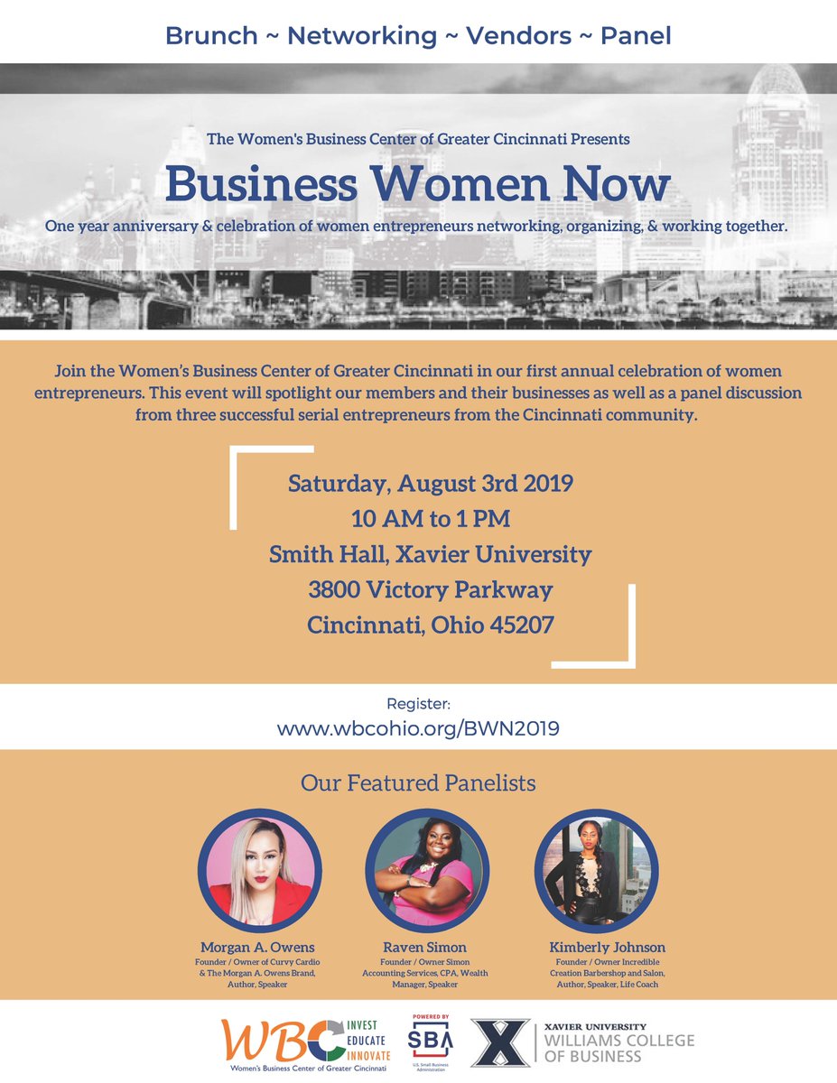 CincinnatiWbc's tweet photo. The Women's Business Center of Gtr Cincinnati is happy to celebrate our 1st yr of service to Women Entrepreneurs. The WBC has trained and counseled over 200 female small business owners in our first year. We will be hosting Business Women Now: A Celebration of Women Entrepreneurs https://t.co/we1xYR5I02