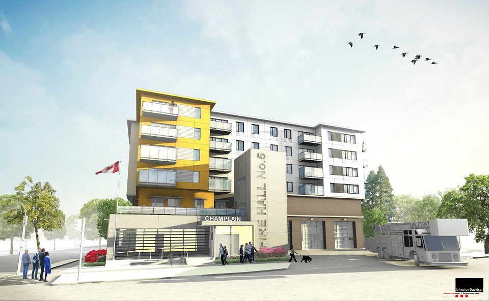 FireChiefReid's tweet image. The 2 @VanFireRescue #Firehalls under construction are game changers!

They are designed to address critical challenges in #Vancouver.

Hall 5 will house 31 low-income mother led families.

Hall 17 will have “#passivehouse” &amp;amp; other leading environmental certifications.

#VFRS