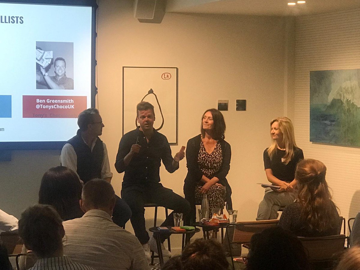 KinAndCoTweets's tweet photo. @TonysChocoUK tells us how having a #purpose isn’t at the expense of making a profit: “We are a business, we do make money. But we are proving that there is another way to do business” #ModernDayWisdom https://t.co/j62aa0YDeT