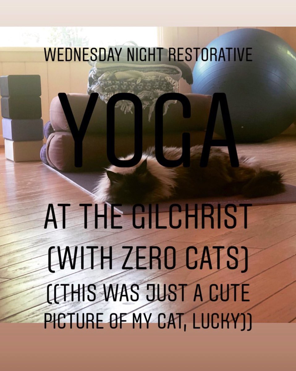 T_O_Wellness's tweet photo. Tomorrow night we meet back on our mats at The Gilchrist Guesthouse for:
 
• Powerful Flow at 6PM 
             &amp;
• Restorative Gentle Yoga at 7:30 

Watch the temps! If it doesn’t drop below 85° we will be indoors and online registration will be required due to limited space. https://t.co/yb7frf9zN6