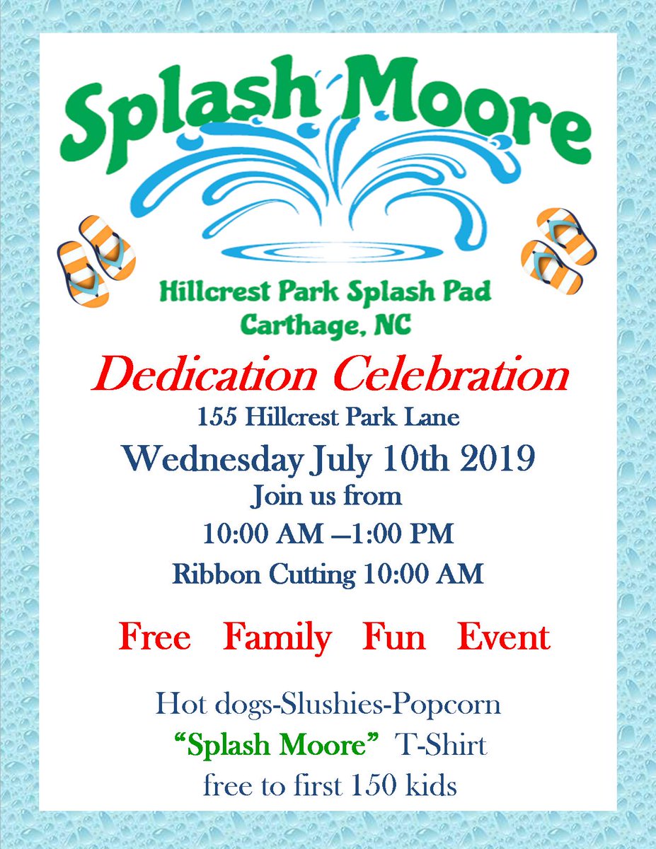 Don't forget to come out and make a splash with us tomorrow morning at 10:00 at Hillcrest Park!