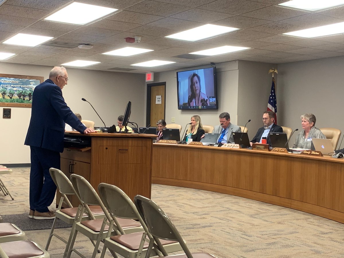 ksdehq's tweet photo. Oh hey, @mrs_smoke, glad you could join the state board virtually. This awesome Kansas teacher was inducted into the National Teachers Hall of Fame. #KansansCan #Force4GoodKS #ksed https://t.co/01Z9vbDzrV