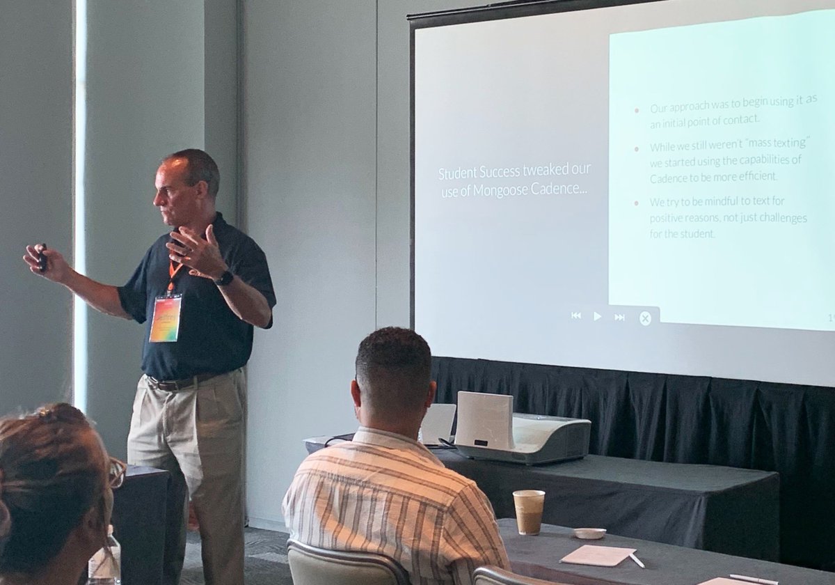 hellomongoose's tweet photo. Numbers don't lie and successfully deciphering data can be a game changer for #retention. @Husky19Jeff illustrates how @carrollu has evolved their #texting strategy over the years to see continuous improvement with amazing results. https://t.co/UjwTY6jJ39
