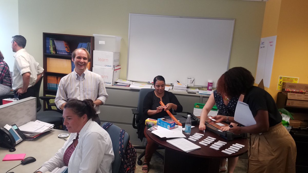 Mr_E_Math123's tweet image. The #algebraforall team in final prep mode for the Summer Institute - our Fourth as an initiative!  #a4anyc Look at @VitaleNic&apos;s excitement 😂