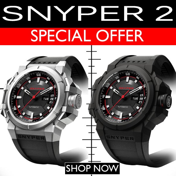 $975 Special Offer: Snyper '2' Watches – Save 85% ! | Only at Gemnation
bit.ly/2NYspsL
#Snyper #MilitaryWatches #Sniper #ArmyWatch #MensWatches #SwissMade #WatchSale #WatchGeek #WatchUseek #WatchReview #WatchCollectors #WatchFans #Horolgy#Timepiece #SwissWatch #Watches