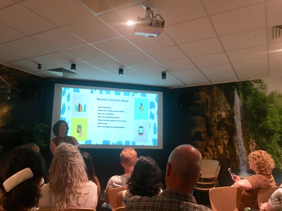 tech4goodSW's tweet image. On to Lou @spark_socialuk who is taking us through Instagram. Awareness and engagement is driven by Instagram Stories, geotags and authenticity. Tell your charity’s story! #TechForGood #Bristol