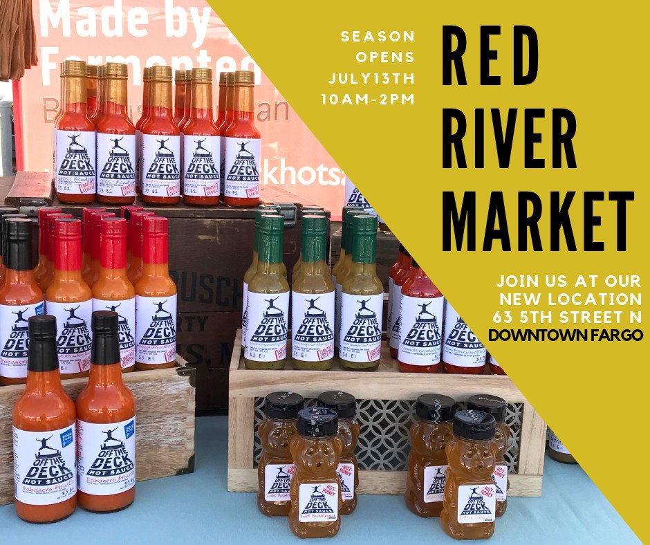 OTDHotSauce's tweet photo. Sunshine and the best peppers the Red River Valley can grow, this Saturday the Red River Market opens for the season. We are proud to be Farm-To-Bottle and local to the max. #farmtobottle #local #makehotsaucenotwar #yummy #fermented https://t.co/9P1yDCPVd9