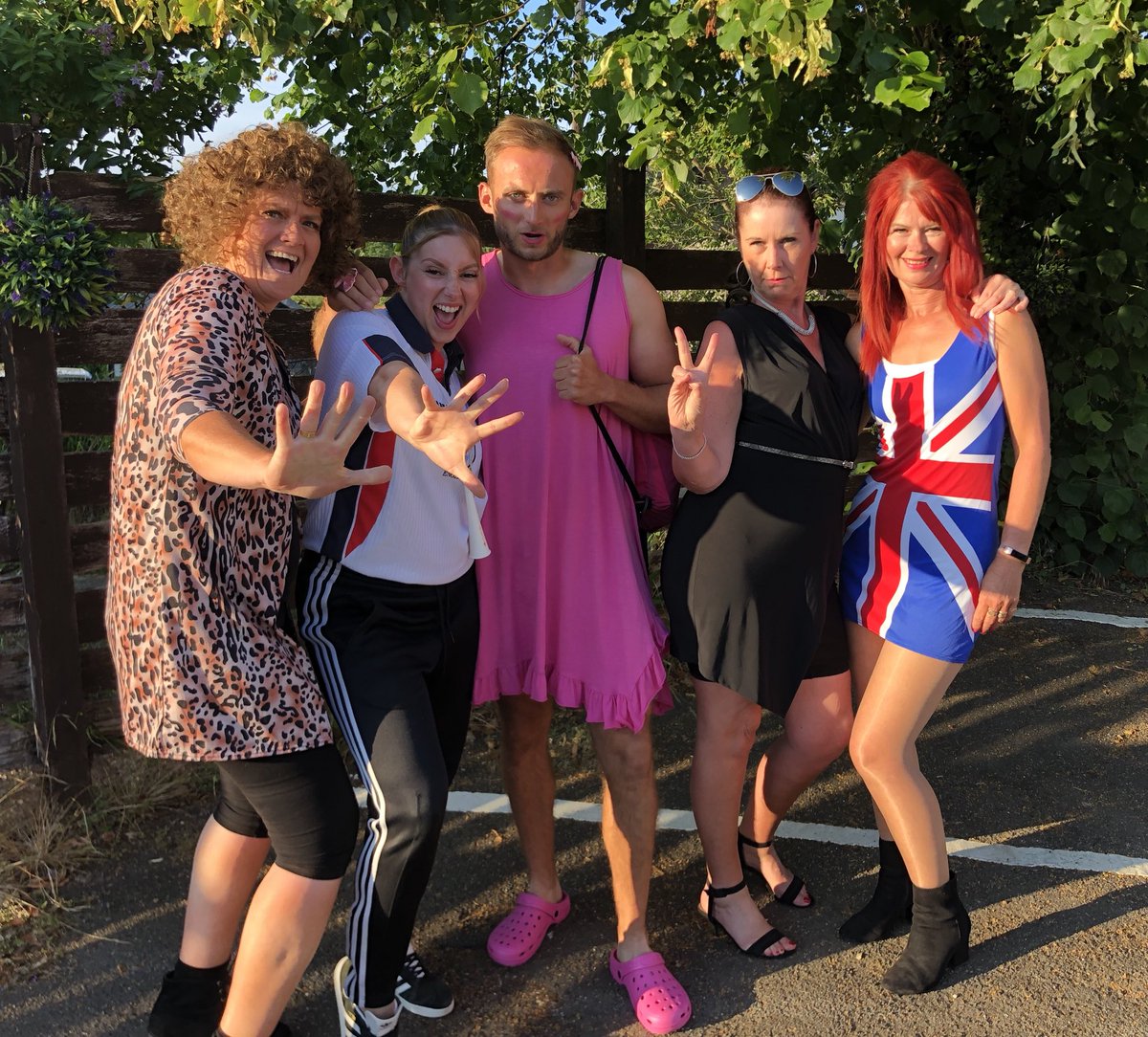 MrsWoodLMS's tweet photo. The @LongMeadowSch adults are ready for @ShanklinTheatre #SpiceUpYourLife https://t.co/QgDzOveZWe