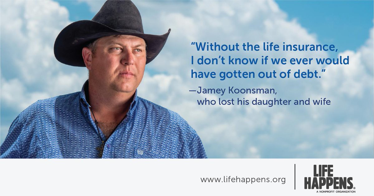 RummelInsurance's tweet image. Jamey Koonsman lost his wife and a daughter. Life insurance allowed his family to continue living in their home without financial concerns.