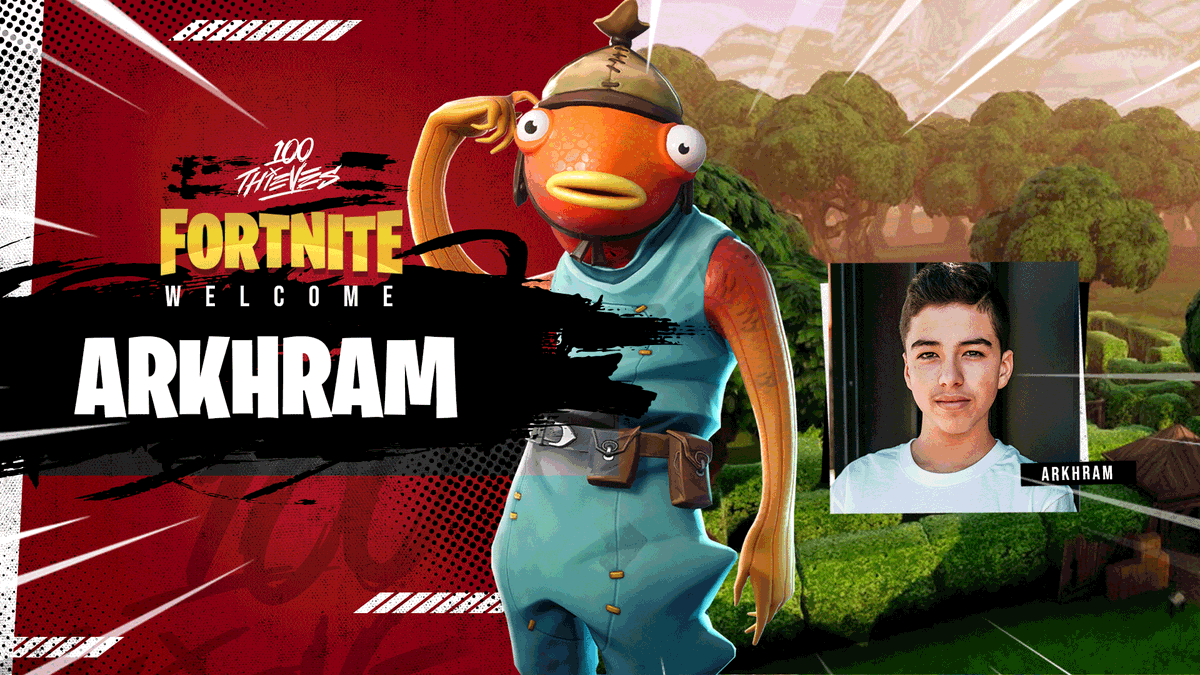 100Thieves's tweet photo. Welcome @Arkhram1x to 100 Thieves! 

Arkhram is one of the few players in NA West to double qualify for the Fortnite World Cup. We’re excited to see him represent us at the finals in NY!

Tune in to see him squad w/ @DrDisrespect!
https://t.co/bxKo9XAWsB
https://t.co/oha48gEHG5 https://t.co/iV07dt5bBp