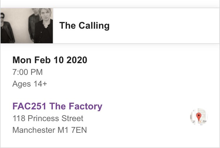 stefferelli's tweet photo. @AlexBand_UK @alex_band @TheCallingMusic Also tickets for Swansea available. It was via Ticketmaster https://t.co/ZEurVs3TXY