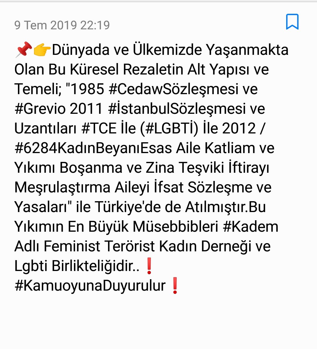 #AileÇökmeden
"Yusuf Kaplan"
Fetö 40 yılda çocuklarımızı kopardı bizden,
<a href="/kademorgtr/">KADEM</a> 20 yılda ailemizi ve kadınlarımızı koparır bizden.

Ne aile kalır, ne bir daha 15 Temmuza direnecek Halk kalır. (Allah korusun)
#AileÇökmeden ailelerimizi <a href="/kademorgtr/">KADEM</a> VB Fitnelerden koruyalım