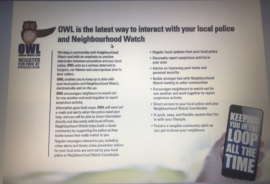 JJM_Ealing's tweet photo. @EalingHour participants from #Pitshanger #GBHighSt #PitshangerLane @MPSClevelandHob have asked me to remind all in #ClevelandWard to join #Owl It keeps communities safe, helps reduce crime & keeps everyone informed of what’s going on locally #ealinghour https://t.co/jSKXqL5x0o https://t.co/JndWMGB24M