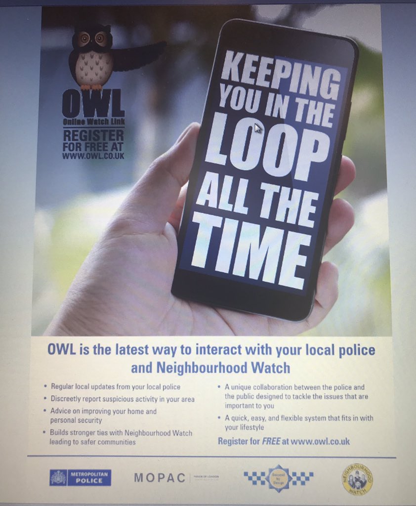 JJM_Ealing's tweet photo. @EalingHour participants from #Pitshanger #GBHighSt #PitshangerLane @MPSClevelandHob have asked me to remind all in #ClevelandWard to join #Owl It keeps communities safe, helps reduce crime & keeps everyone informed of what’s going on locally #ealinghour https://t.co/jSKXqL5x0o https://t.co/JndWMGB24M