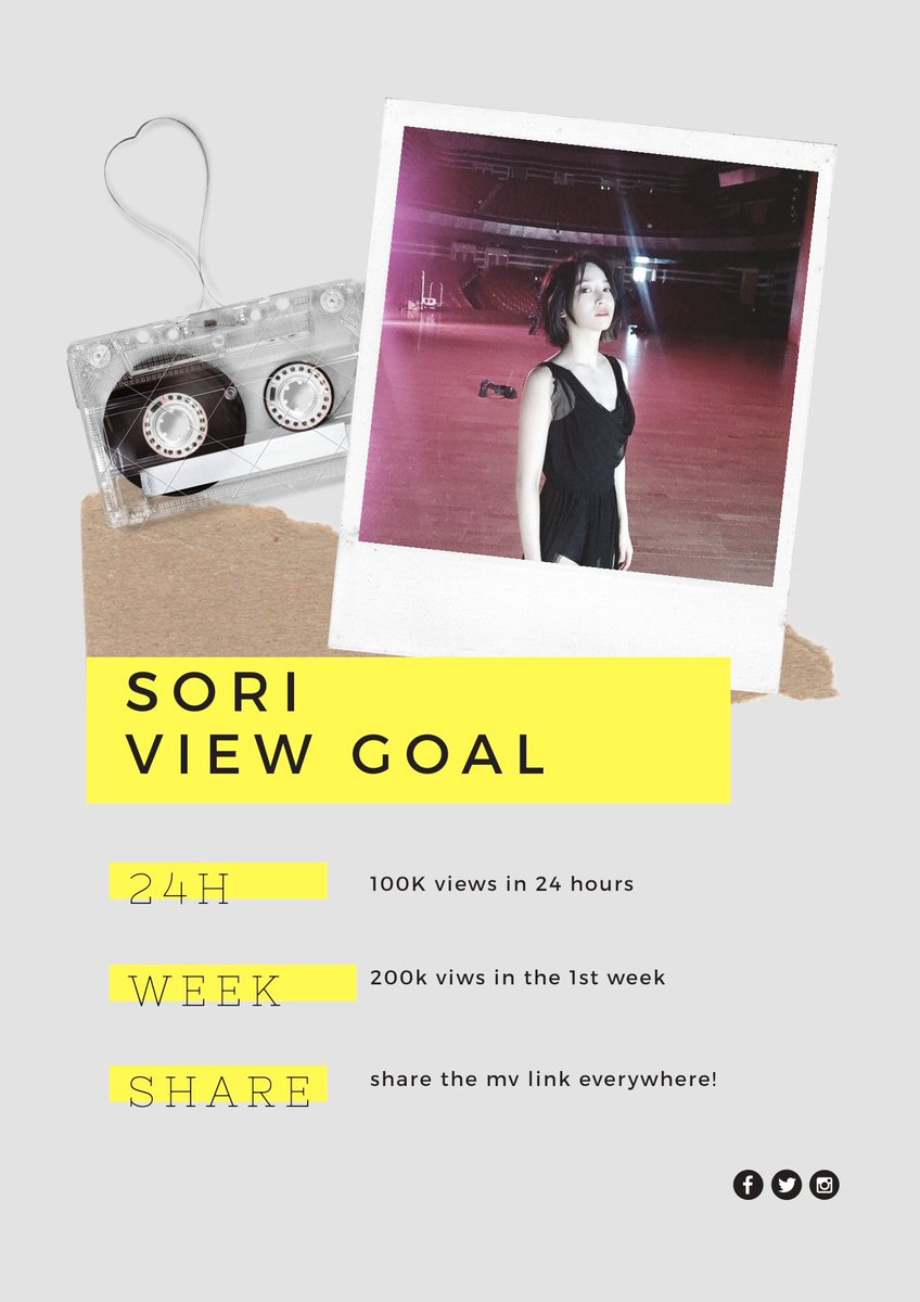 KIMSORIZONE's tweet photo. - SORINATION PROJECT - 

here are the goals for soris music video! her video will be on the #GGStreamingParty playlist as well as the #SoRiStreamingparty playlist! let’s work hard to reach the goals!! 

#김소리  #소리  #ソリ #sori #SORI_COMEBACK #SORI_IS_COMING #I_AM_NOT_ALONE https://t.co/wu6EoU27Bl
