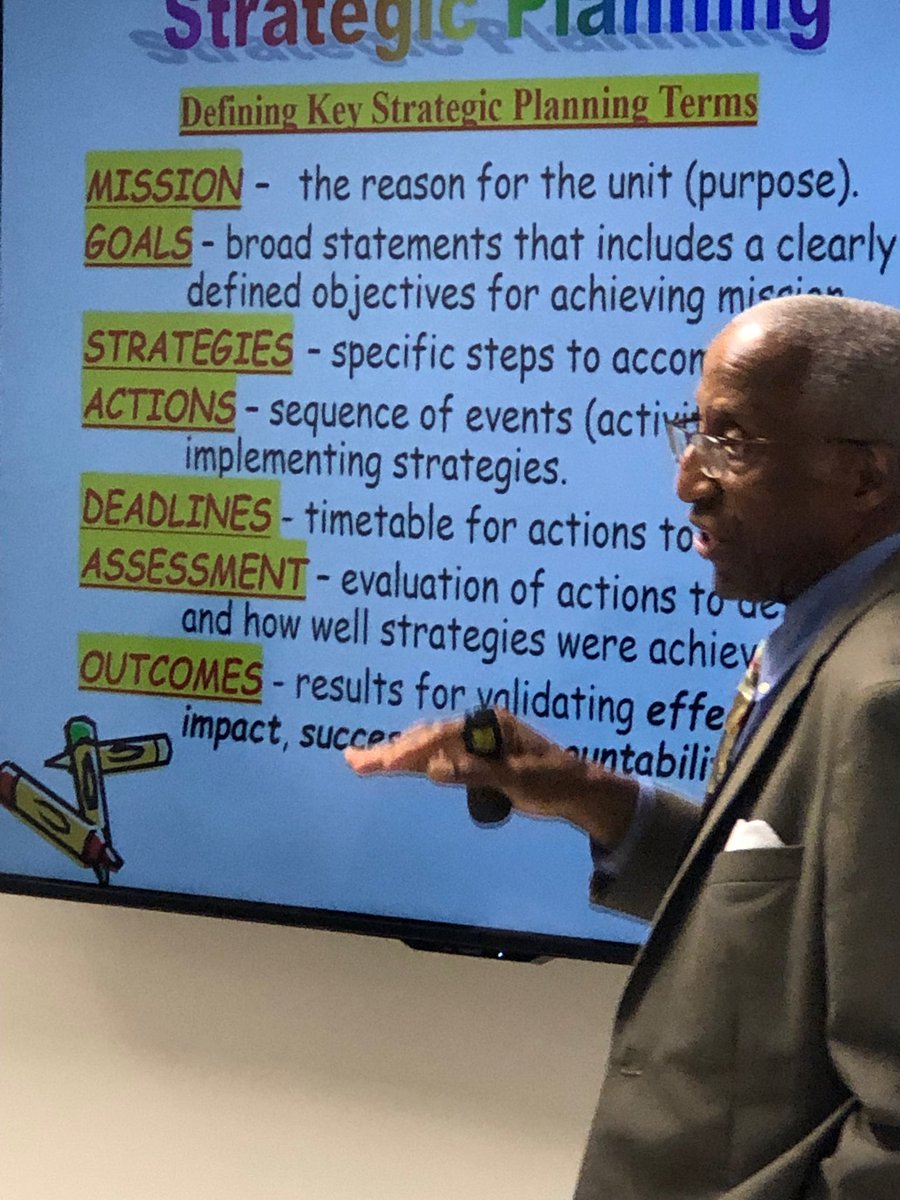 “You need a clear plan...like yesterday” Dr. Adams