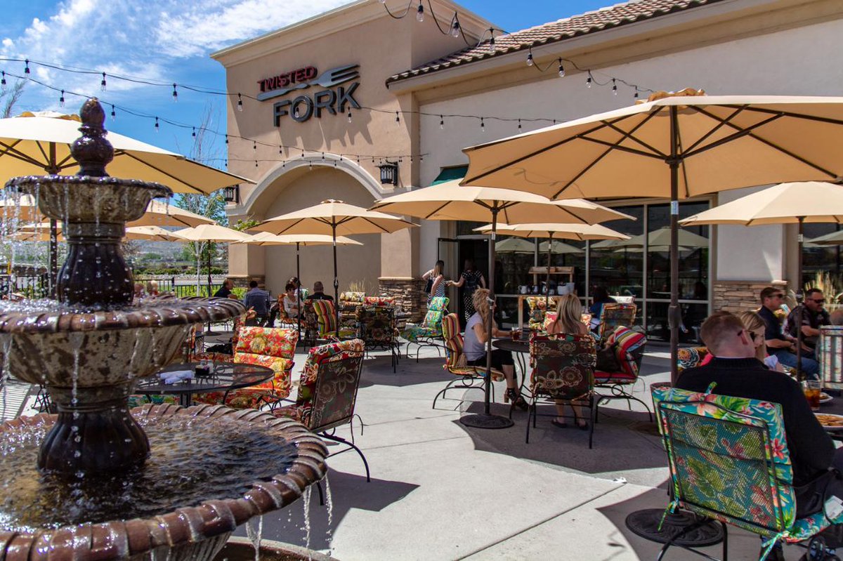 TwistedForkReno's tweet photo. Summer has officially started, and it feels like spring! The perfect twist to enjoying a delicious meal on the patio at The Twisted Fork! Book now at https://t.co/651tI4YheP https://t.co/0L5EfrVoGl