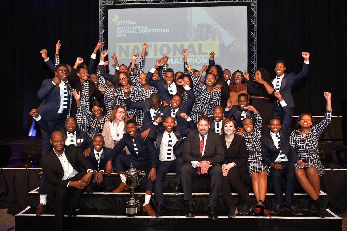 enactusZA's tweet photo. A big congratulations 🎉🎈 to our Enactus South Africa National Champion, Durban University of Technology!!! They will advance to represent us at the Enactus World Cup in Silicon Valley, San Jose, California, USA on the 16th-17th September 1019. #ownyourfuture #weallwin https://t.co/AAfTQdafLN