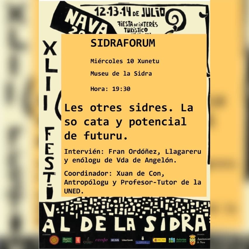 HABEMUS GANADORES! #Nava
S. nueva expresión: Españar
S. espumosa seca: Riestra
S. espumosa heterogénea: M. Norniella
S. 1/3: El Gaitero
S. rosada: Pomar Rosé
Aperitivo: Roxmut
Aguardiente: Salvador del Obispo
S. de hielo: Valverán de Masaveu
Vinagre: Camín
Y mañana SIDRAFORUM