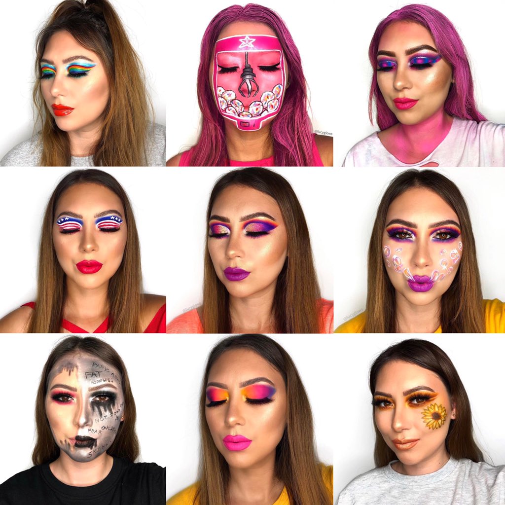 lucyglows_'s tweet photo. @MakeupRVLTN All my full face looks 🤞🏼💗 #RevolutionPrList @MakeupRVLTN https://t.co/ofUfoK5Zfq